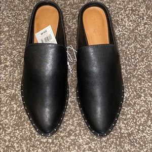 Women’s black studded mules